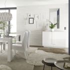 Buffet de salon en bois lamellé avec portes et tiroirs Made in Italy - Odessa Viadurini