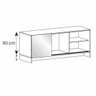 Buffet de salon en verre fumé avec porte miroir en bronze Made in Italy - Silly Viadurini