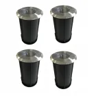 Marqueur de projecteur à LED rond 2W en acier inoxydable 316, 4 pièces - Solina Viadurini