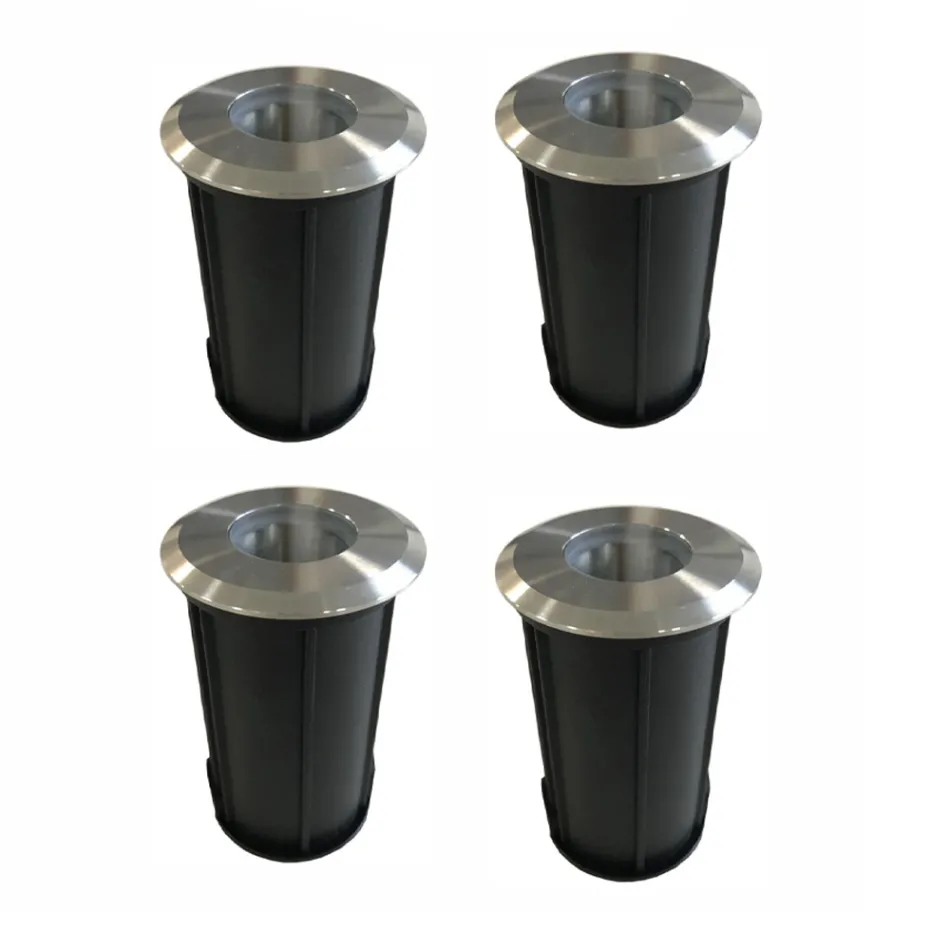 Marqueur de projecteur à LED rond 2W en acier inoxydable 316, 4 pièces - Solina Viadurini