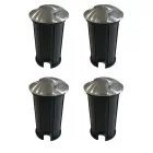 Spot LED Encastré Extérieur Marker en Acier Inoxydable 4 Pièces - Rhombus Viadurini