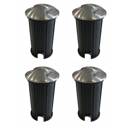 Spot LED Encastré Extérieur Marker en Acier Inoxydable 4 Pièces - Rhombus Viadurini