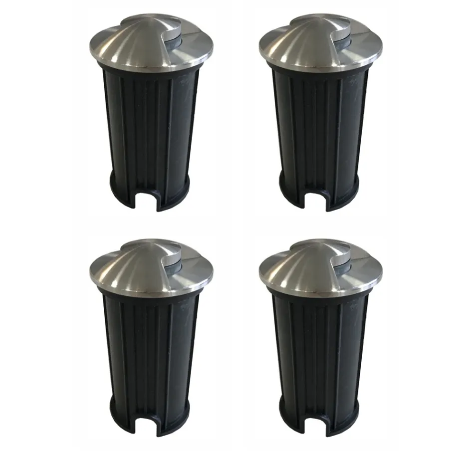 Spot LED Encastré Extérieur Marker en Acier Inoxydable 4 Pièces - Rhombus Viadurini