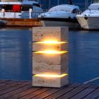 Marbre d'éclairage Led de forme carrée minimal, pièce unique Viadurini