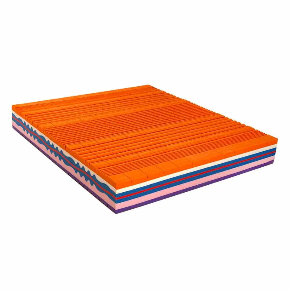 Un matelas et demi en mémoire Vitaminic H 25cm Made in Italy - Orange Viadurini