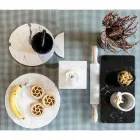 Rouleau à pâtisserie en marbre avec poignées en bois Made in Italy - Senni Viadurini