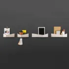 Étagère murale design en contreplaqué et métal avec porte-manteau - Berema Viadurini