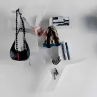 Étagère murale en plexiglas avec patères Made in Italy - Néon Viadurini