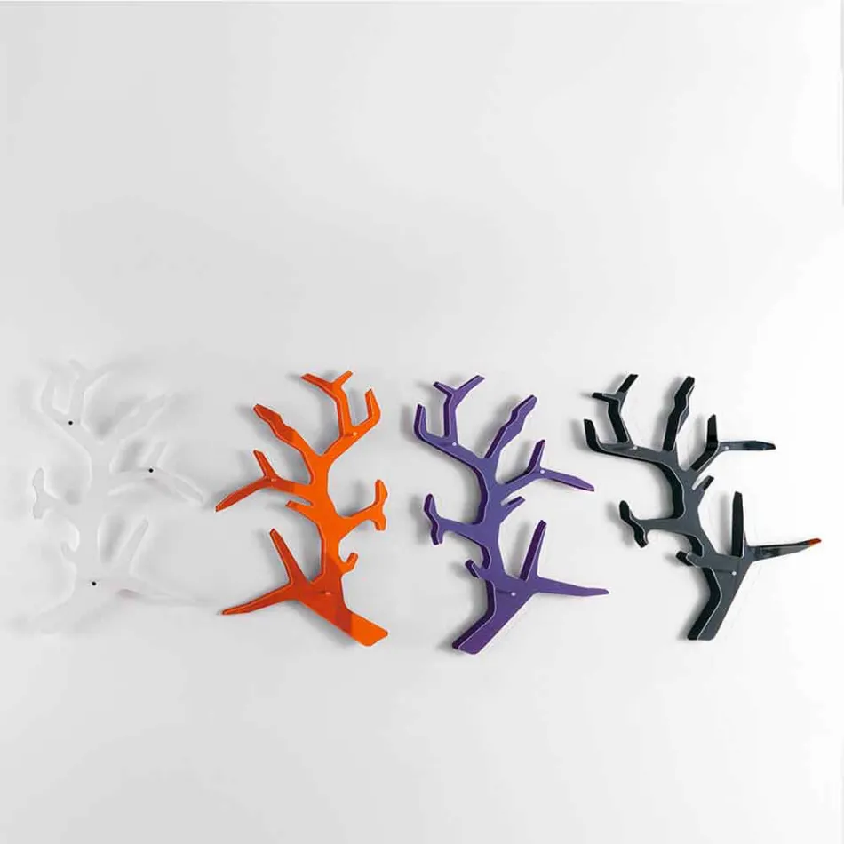 Étagère murale en plexiglas avec patères Made in Italy - Néon Viadurini