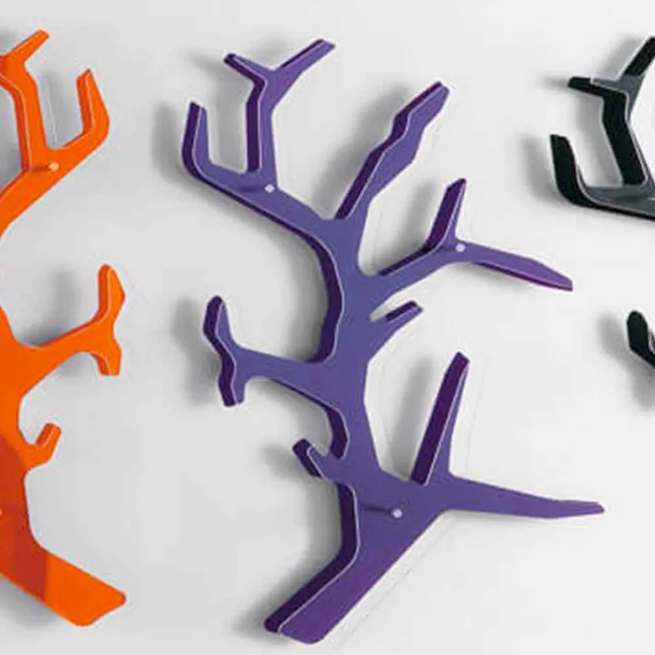 Étagère murale en plexiglas avec patères Made in Italy - Néon Viadurini