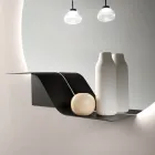 Étagère murale ondulée en métal Nimea, disponible en trois finitions de couleur Viadurini