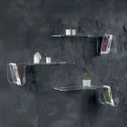 Etagère Design en Cristal Acrylique Transparent Fabriqué en Italie - Teride Viadurini