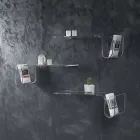 Etagère Design en Cristal Acrylique Transparent Fabriqué en Italie - Teride Viadurini