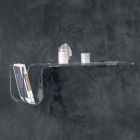Etagère Design en Cristal Acrylique Transparent Fabriqué en Italie - Teride Viadurini