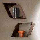 Étagère murale métallique Eteris avec espace de rangement intérieur, disponible en trois couleurs. Viadurini