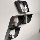 Étagère murale métallique Eteris avec espace de rangement intérieur, disponible en trois couleurs. Viadurini