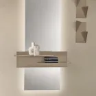 Étagère métallique au design moderne avec deux tablettes horizontales - Miro Viadurini