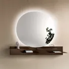 Étagère métallique au design moderne avec deux tablettes horizontales - Miro Viadurini