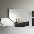 Étagère métallique au design moderne avec deux tablettes horizontales - Miro Viadurini