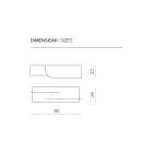 Étagère métallique au design moderne avec deux tablettes horizontales - Miro Viadurini
