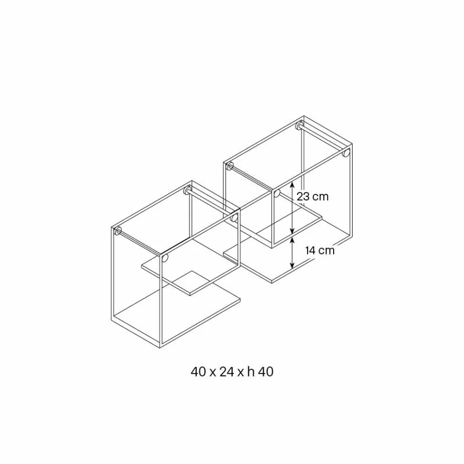 Étagères murales en verre transparent Design élégant polyvalent 2 pièces - Rouleau Viadurini