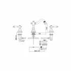 Mélangeur 3 trous pour bidet en laiton Design classique Made in Italy - Shelly Viadurini
