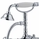 Mitigeur de colonne pour baignoire avec douche en laiton Made in Italy - Shelly Viadurini