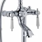 Mitigeur de colonne pour baignoire avec douche en laiton Made in Italy - Shelly Viadurini