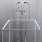 Mitigeur de colonne pour baignoire avec douche en laiton Made in Italy - Shelly Viadurini