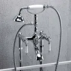 Mitigeur de colonne pour baignoire avec douche en laiton Made in Italy - Shelly Viadurini
