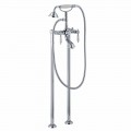 Mitigeur de colonne pour baignoire avec douche en laiton Made in Italy - Shelly