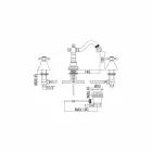 Mélangeur de bidet 3 trous en laiton Design classique fabriqué en Italie - Lisca Viadurini