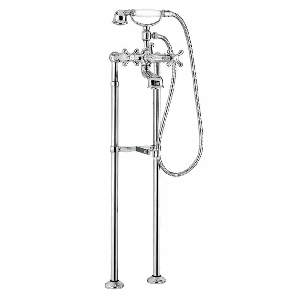 Mitigeur classique pour baignoire au sol en laiton Made in Italy - Panico Viadurini