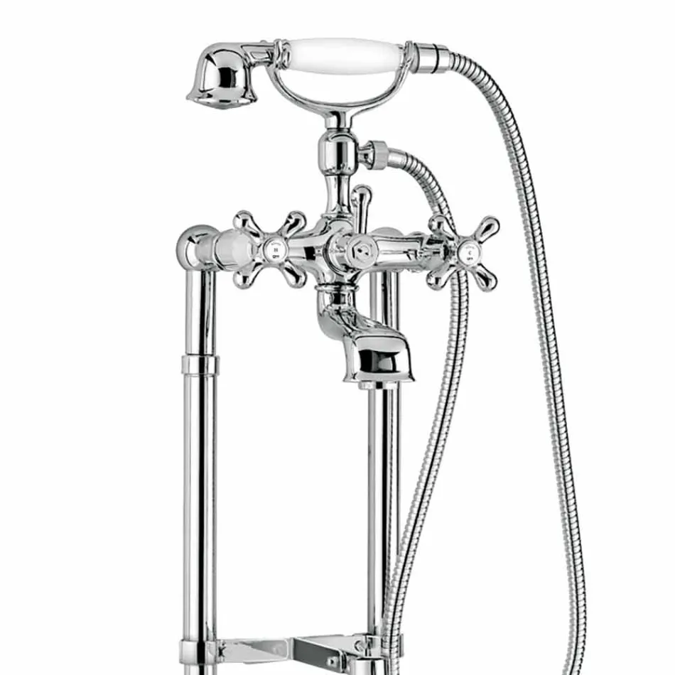 Mitigeur classique pour baignoire au sol en laiton Made in Italy - Panico Viadurini