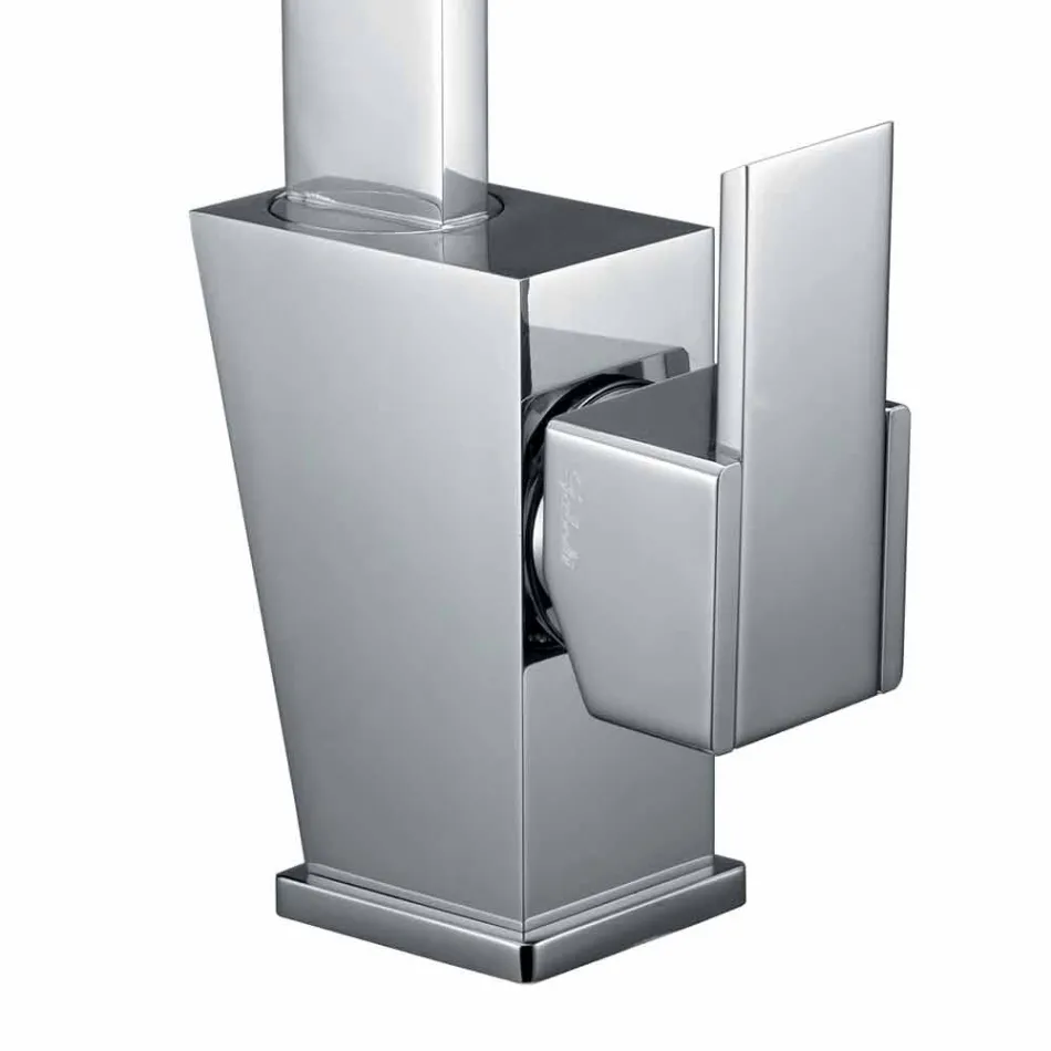 Mitigeur avec bec réglable pour lavabo en laiton Made in Italy - Alibi Viadurini