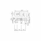 Mitigeur de douche encastrable au design moderne en laiton Made in Italy - Sika Viadurini