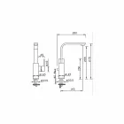 Mitigeur d'évier de salle de bain à bec haut pivotant fabriqué en Italie - Panela Viadurini