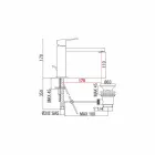 Mitigeur lavabo avec bec 170 mm entraxe Made in Italy - Medida Viadurini