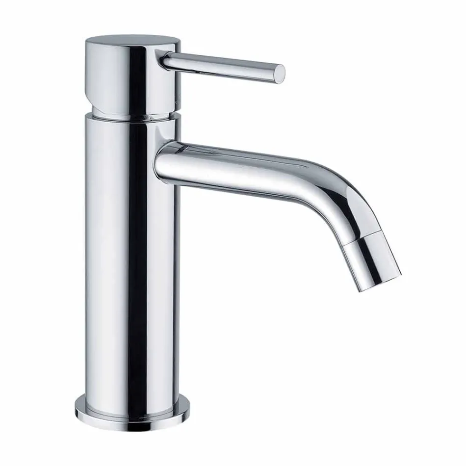 Mitigeur de lavabo en laiton chromé Design moderne Made in Itlay - Liro Viadurini