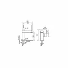 Mitigeur de lavabo à levier latéral sans drain en laiton fabriqué en Italie - Panela Viadurini