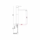 Mitigeur lavabo allongé en laiton sans drain Made in Italy - Ermia Viadurini