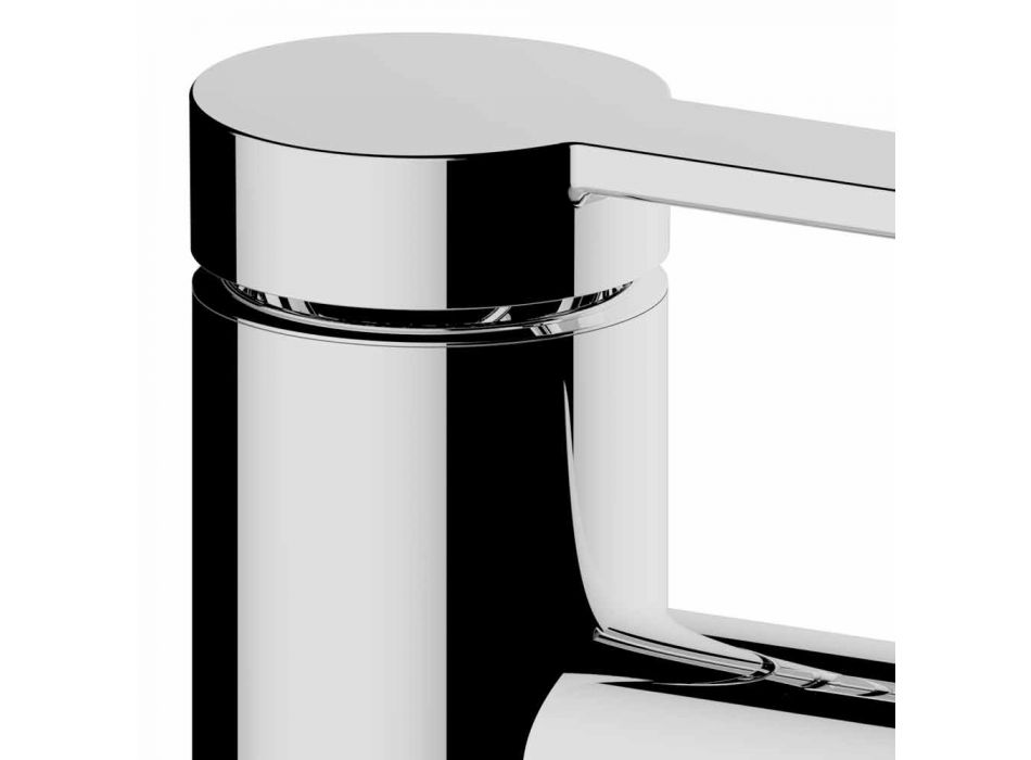 Mitigeur de lavabo moderne en métal chromé - Zanio Viadurini