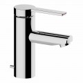 Mitigeur de lavabo en laiton finition chrome, design raffiné - Zanio