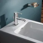 Mitigeur bidet monocommande design plat en laiton chromé - Agenore Viadurini