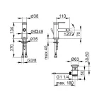 Mitigeur bidet monocommande design plat en laiton chromé - Agenore Viadurini