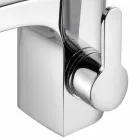 Mitigeur monocommande de design moderne pour lavabo de salle de bain fini chrome - Gonzo Viadurini