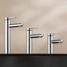 Mitigeur monocommande de design moderne pour lavabo de salle de bain en métal - Zanio Viadurini