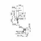 Mitigeur monocommande de design moderne pour lavabo de salle de bain en métal - Zanio Viadurini