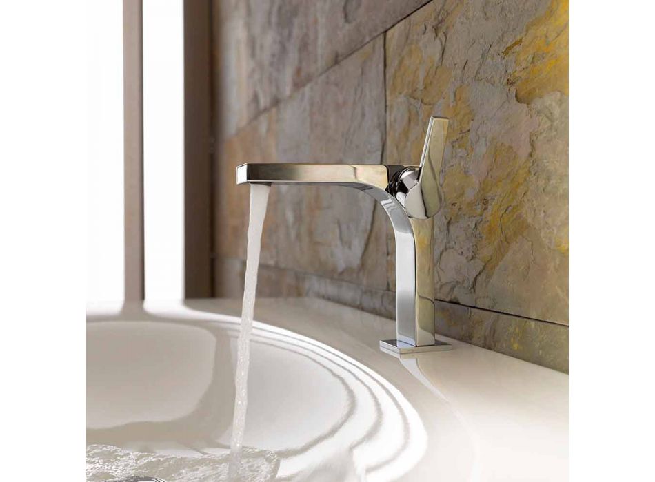 Mitigeur monocommande de design moderne pour lavabo sans drain - Etto Viadurini