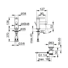 Mitigeur Lavabo Monocommande Design Classique Laiton Chrome - Artemisia Viadurini